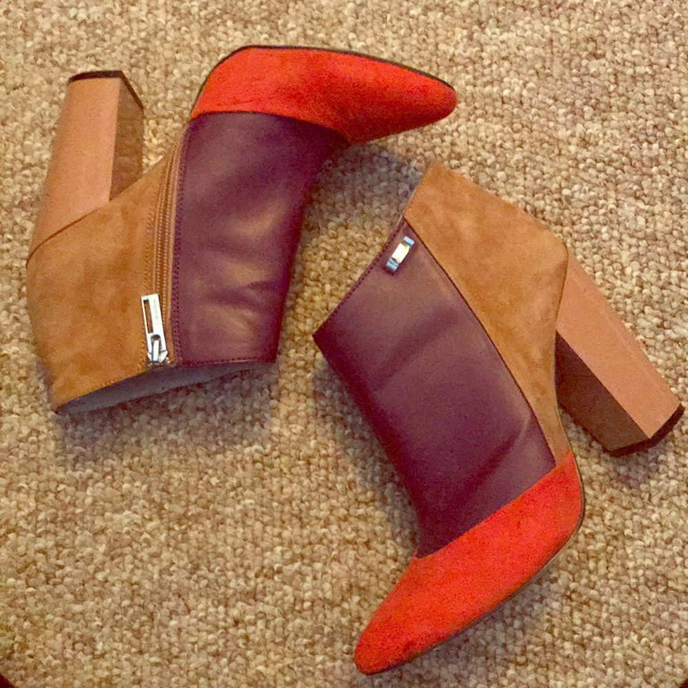 Calvin Klein Tri Colored ankle bootie